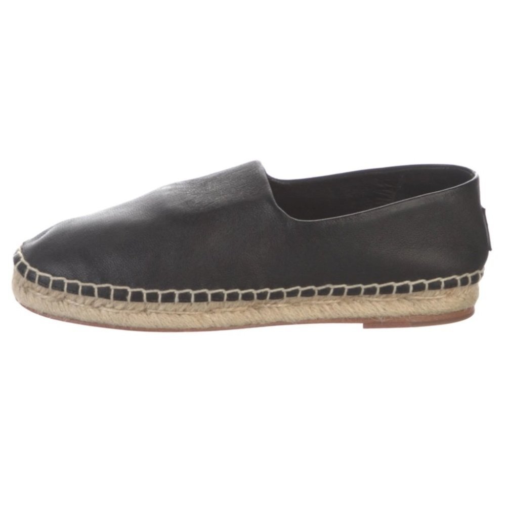 Opening Ceremony Black Leather Espadrilles